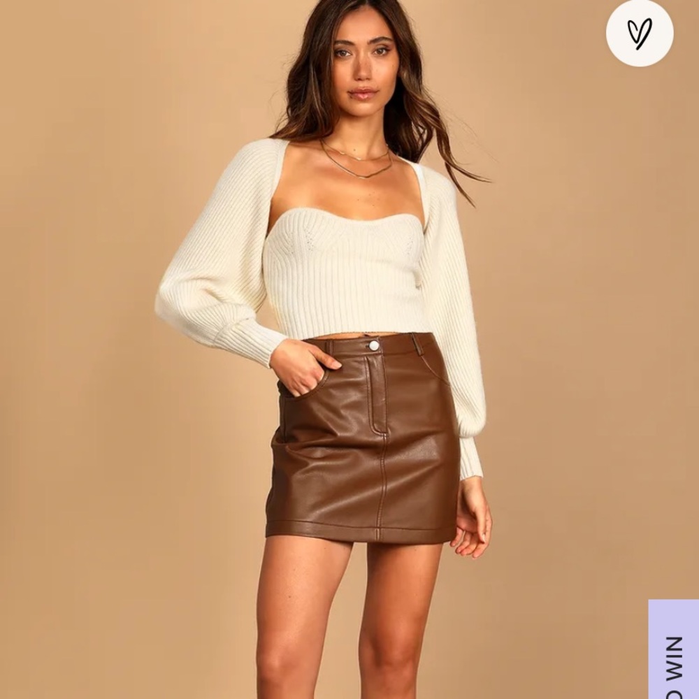 NEW Lulu’s Strapless Knit Tube Top/Shrug Set - Picture 4 of 5